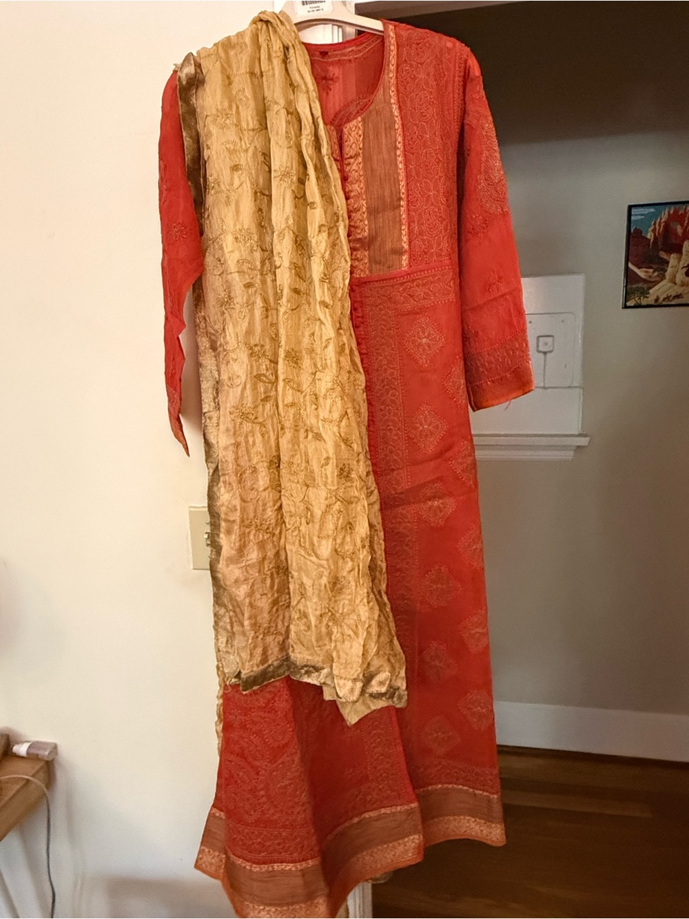 Red Salwar Kameez embroidered Set